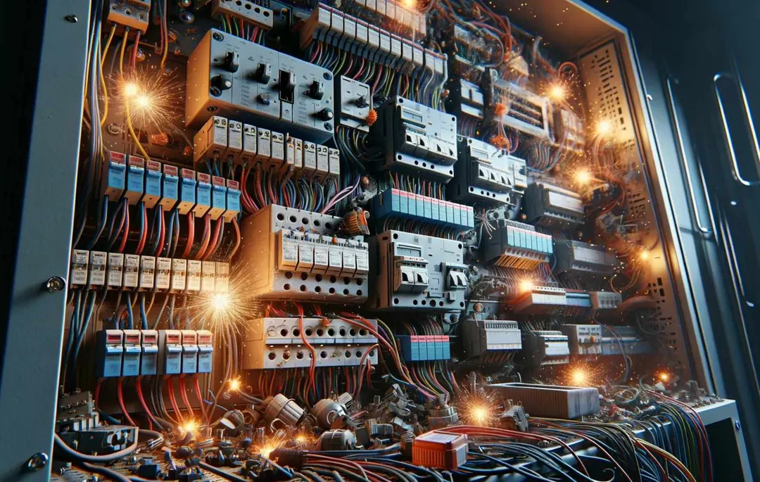 Elektroinstalace v rozvaděči — jističe a kabeláž